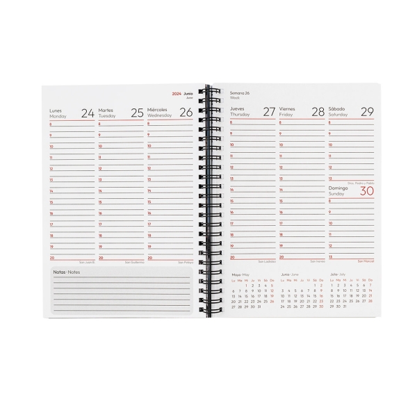 Agenda tapa blanda
